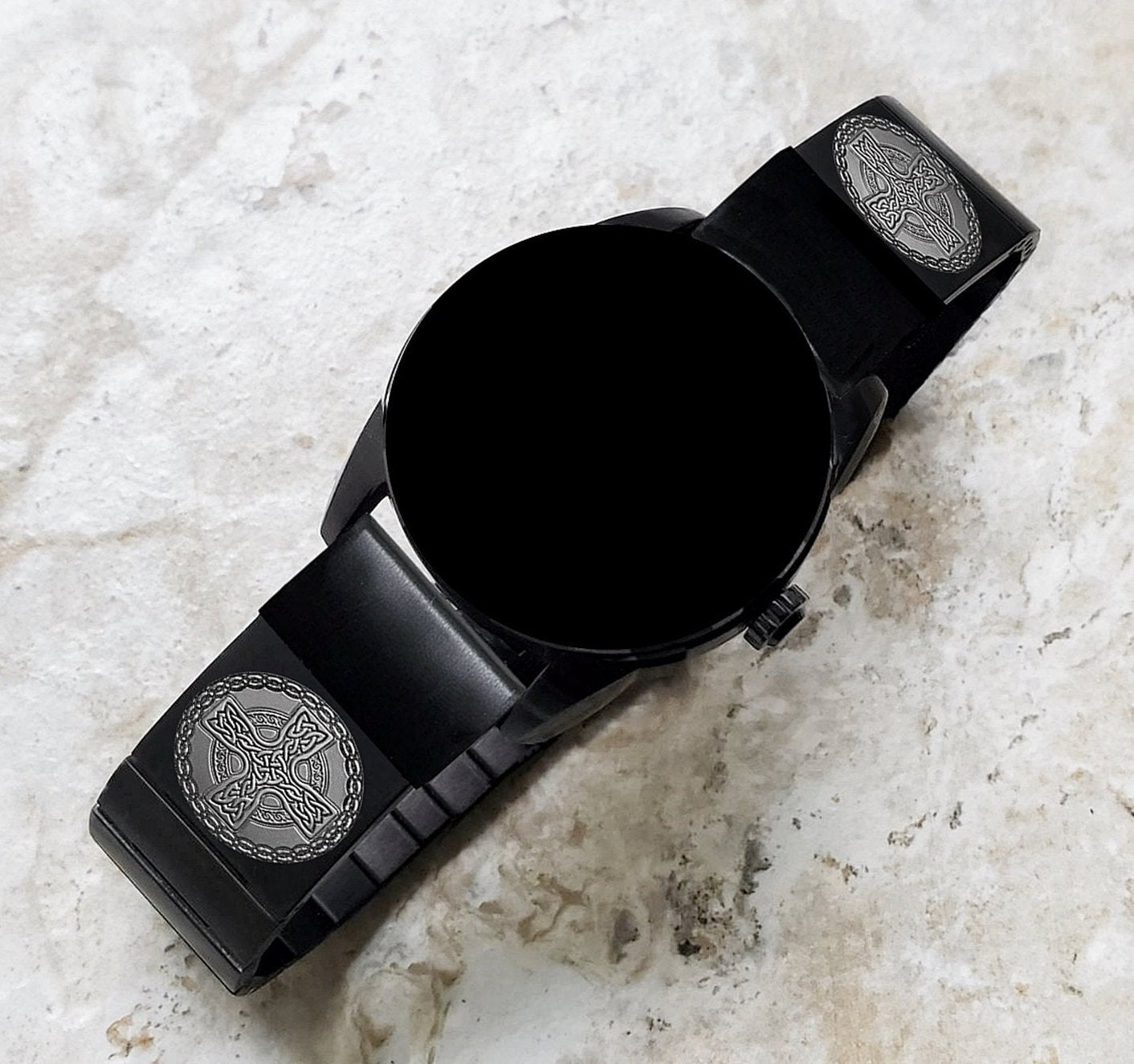 Engraved Watch Band for Garmin Fenix 7X Pro 6X Pro 5X Plus Fenix 3 Descent Mk3i 51mm Mk2i Mk2 Mk1 Enduro 2 Black Stainless Steel CC2 A26